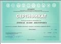 Сертификат за участие в семинаре "Профессиональные конкурсы и выставки в парадигме ФГОС"